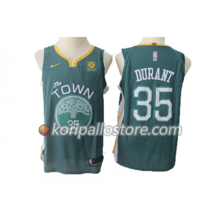 Golden State Warriors Kevin Durant 35 Nike 2017-18 Vihreä Miesten Pelipaidat Swingman 